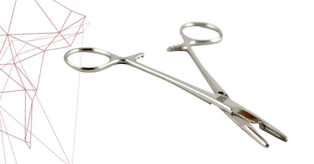 Medical forceps with a qr code