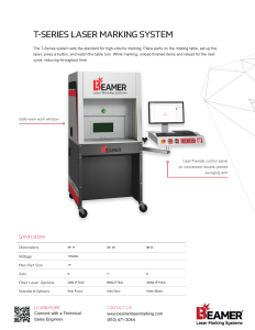 T-Series Laser Marking Machine